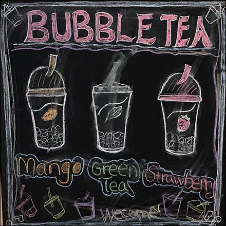 Bubble Tea A-Frame Easel Chalkboard Sign Chalkboard Signs, Bubble Tea, Chalkboard, Chalk, Hand Lettering, Bubbles, Tea, Signs, Frame