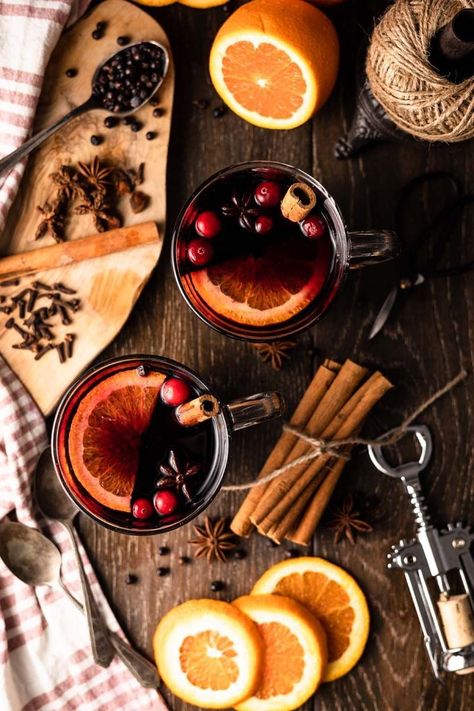 Spiced Mulled Wine Recipe, Spiced Wine Recipe, Mulled Wine Spices, Warm Wine, Mulled Wine Recipe, Spiced Drinks, Spiced Wine, Boozy Brunch, Cocktail Serving