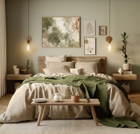 Cosy Bedroom Decor Ideas, Bedroom Nature Theme, Earthy Minimalist Bedroom, Tiny Apartment Aesthetic, Low Bed Ideas Cozy Bedroom, Earthy Boho Bedroom, Cozy Apartment Bedroom, Rug Bedroom Aesthetic, Aesthetic Boho Bedroom