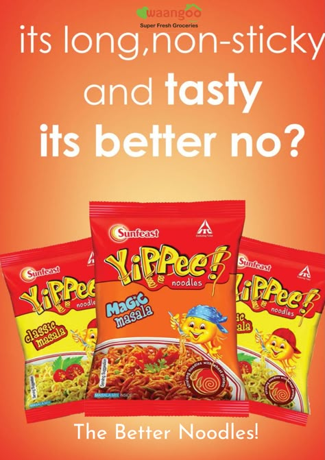 Cook a delicious bowl of YiPPee Noodles!   The Better Noodles! Absolute Taste.  Now @ #Waangoofreshgroceries   #noodles #yippeenoodles #onlinegrocery #waangooapp #freedelivery #sgshopping #sunfeatsyippeenoodles #magicmasala Yippee Noodles, Momos Recipe, Food Supplies, Fresh Groceries, Food Supply, Grocery Online, Cute Love Couple Images, Couple Images, Pops Cereal Box