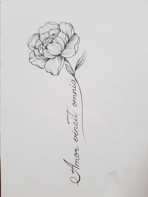 Peonies Tattoo Back, Small Peony Tattoo Black, Peony Tattoo With Stem, Peony Line Art Tattoo, Pioni Flowers Tattoo Design, Peony Tattoo Wrist, Single Peony Tattoo, Gardina Flowers Tattoo, Peony Minimalist Tattoo