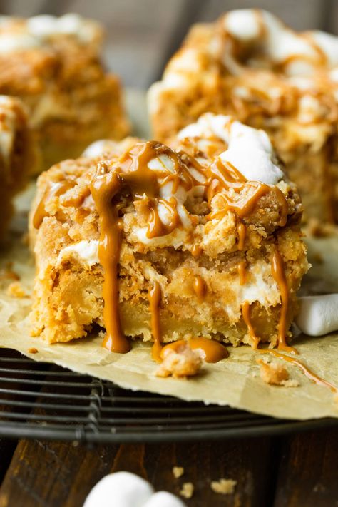 If you love Biscoff cookie butter and cookies, then your world just became a happier place! These gooey biscoff crumb bars are about to blow you away! #biscoff #crumbbars #bardesserts Biscoff Recipes, Crumb Bars, Oh Sweet Basil, Biscoff Cookie Butter, Biscoff Spread, Biscoff Cookies, Sweet Bar, Dessert Bar Recipe, Cookie Butter