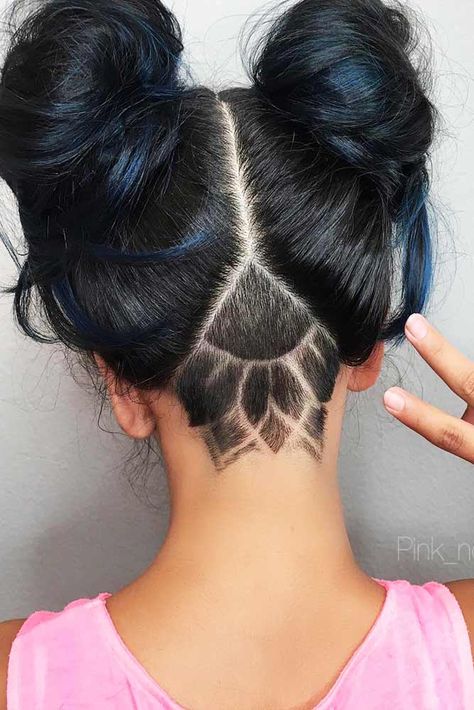 18 Awesome Ideas with an Undercut for Daring Women ★ Cute Colorful Undercut Ideas with Hair Tattoos Picture 6 ★ See more: http://glaminati.com/undercut-hairstyle-women/ #undercut #undercuthairstyle Undercut Long Hair Design, Female Undercut Long Hair, Undercut Hair Designs, Long Hair Designs, Undercut Hair, Undercut Hairstyles Women, Undercut Designs, Undercut Long Hair, Shaved Hair Designs