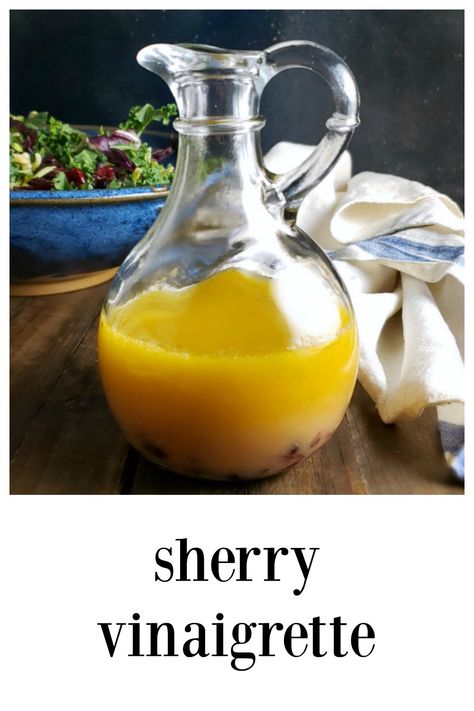 Sherry Recipes, Kale Salad Dressing, Vinegar Salad Dressing, Salad Dressing Recipes Healthy, Sherry Wine, Champagne Vinegar, Simple Vinaigrette, Salad Dressing Recipes Homemade, Vinegar Dressing