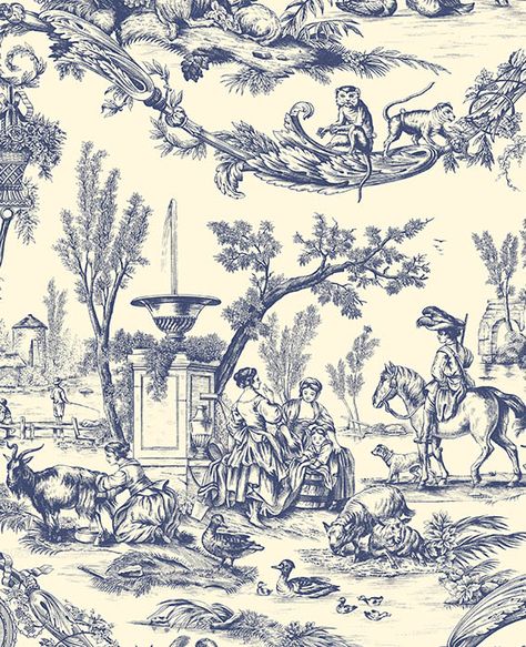 Toile de jouy Toile Tablecloth, French Wallpaper, Toile Wallpaper, Toile Pattern, Floral Toile, Print Wallpaper, 로고 디자인, Chinoiserie, Wallpaper Iphone