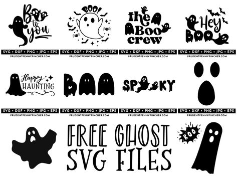 Halloween Svgs Free, Halloween Cricut Crafts, Ghost Svg Free, Free Halloween Svg, Halloween Costumes Diy, Halloween Svgs, Halloween Cricut, Halloween Svg Files, Cricut Explore Air Projects