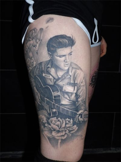 Elvis Presley Tattoos, Elvis Presley Tattoo, Johnny Cash Tattoo, Johnny Depp Tattoos, Elvis Tattoo, Paint Tattoo, Tiki Tattoo, Rockabilly Tattoo, Vegas Tattoo