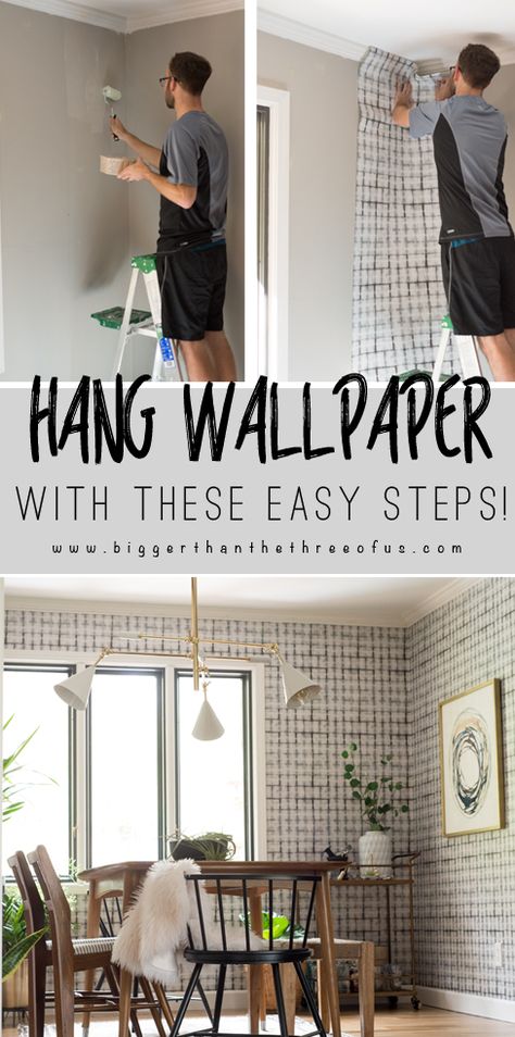 How To Hang Wallpaper Without Paste, Random Wall Ideas, Wallpaper For Beginners, Wallpaper Diy Tutorials, Wallpaper Application Tips, Wallpaper Hanging Tips, Easiest Wallpaper To Apply, Hanging Wallpaper With Paste, Diy Wallpaper Decor