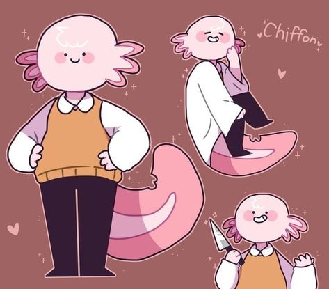 Sir Fluff, Axolotl Cute, Arte Indie, Arte Sketchbook, Cute Art Styles, Kawaii Drawings, Cute Animal Drawings, Illustration Character Design, Cute Doodles