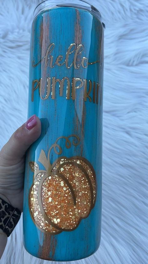 Diy Tumbler Cups, Patina Paint, Diy Tumbler, Glitter Tumbler Cups, Vinyl Tumblers, Yeti Cup, Hello Pumpkin, Drinkware Accessories, Custom Tumbler Cups