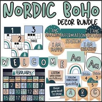 Nordic Boho Classroom Decor Bundle Boho Classroom Decor, Inspiring Posters, Bohemian Decor Inspiration, Nordic Boho, Boho Classroom, Classroom Rules Poster, Classroom Decor Bundle, Birthday Display, Be Kind To Everyone