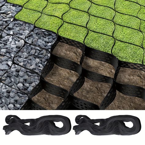 Faster shipping. Better service Garden Sidewalk, Gravel Grid, Ground Grid, Driveway Patio, Reuse Old Tires, Drainage Ditch, Side Yard Landscaping, Milk Crates, Diy Outdoor Decor