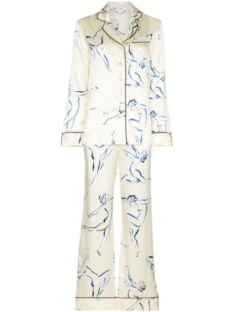 Pajama Sets For Women, Designer Pajamas, Olivia Von Halle, Bridal Styles, Pajama Fashion, Sleepwear Fashion, Pyjama Sets, Shoes Prada, Cotton Pajama Sets