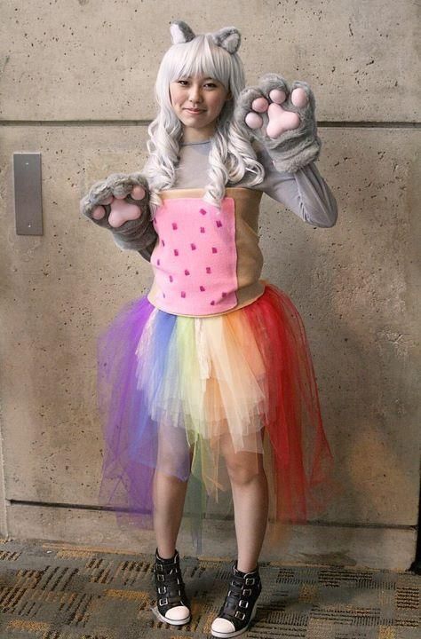 Nyan cat cosplay Nyan Cat Costume, Neon Cat, Cat Cosplay, Nyan Cat, Cat Costume, Rainbow Cat, Cute Halloween Costumes, My Gallery, Cat Costumes