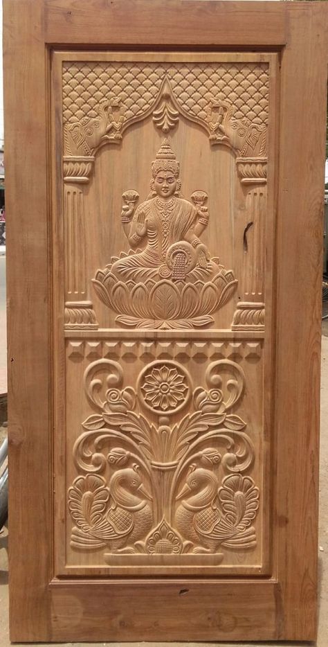 Teakwood Door Designs, Single Main Door Designs, Door Carving, Pooja Door Design, Flush Door Design, House Main Door Design, Single Door Design, Door Design Photos, Main Entrance Door Design