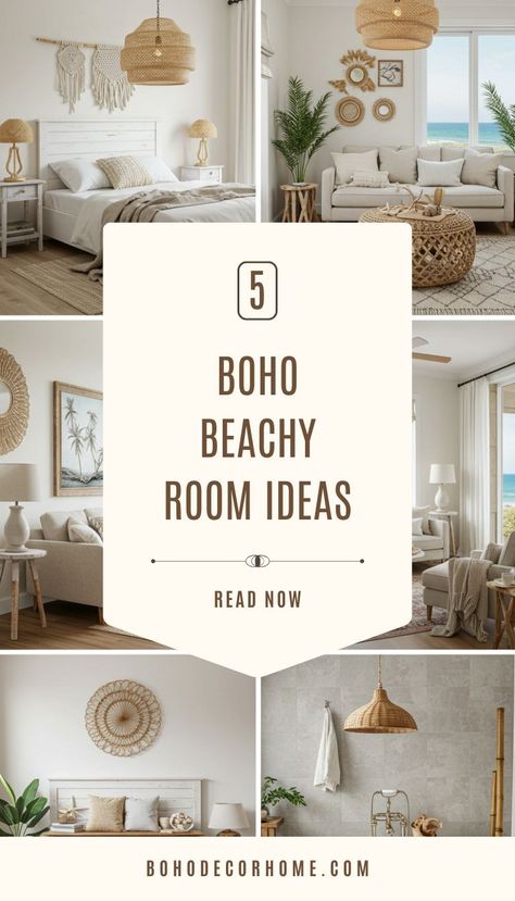 Create a relaxing boho beachy room with neutral tones, rattan decor, and coastal-inspired textures. Add woven accents, flowing curtains, and soft linens for the perfect breezy retreat. #BohoDecor #BeachyBoho #CoastalBoho Boho Beachy Room, Beachy Room Ideas, Flowing Curtains, Rattan Decor, Beachy Room, Boho Beachy, Coastal Bedrooms, Coastal Boho, Beachy Boho