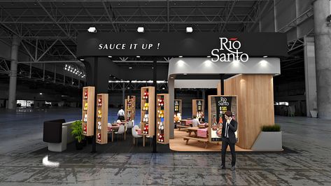 RIO SANTO WORLD FOOD ISTANBUL (11x8) on Behance Food Istanbul, Food Exhibition, Juice Bar Design, Small Booth, Zara Store, Architecture Industrial, Exhibition Stall Design, Exhibition Stall, Design Exhibition