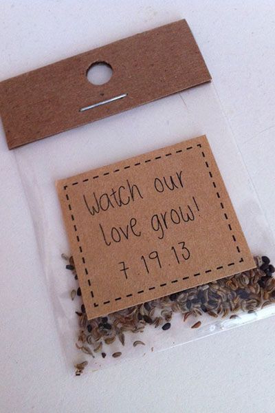 Sentimental wedding ideas: Give each guest a packet of seeds that reflect your wedding flowers. Wildflower Seed Favors, Flower Seed Favors, Seed Favors, Wedding Favors And Gifts, Sentimental Wedding, Wedding Favors Cheap, Diy Wedding Favors, Unique Wedding Favors, Wedding Gift Favors