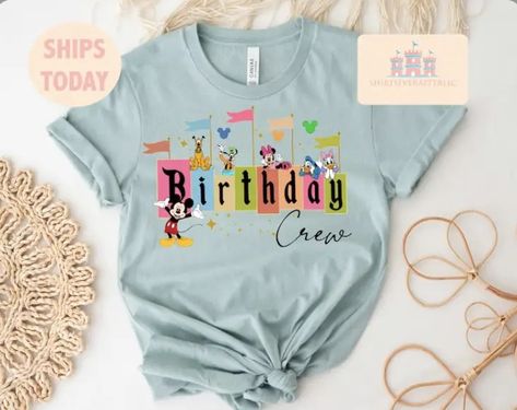 1st Birthday Disney Shirt, Disneyland Bday Shirts, Disneyland Shirts For Family Birthday, First Birthday Disney Shirt, Birthday Girl Disney Shirt, Disney Birthday Crew Shirts, Disney Bday Shirt, Disney World Birthday Shirt, Disney Birthday Shirts For Family