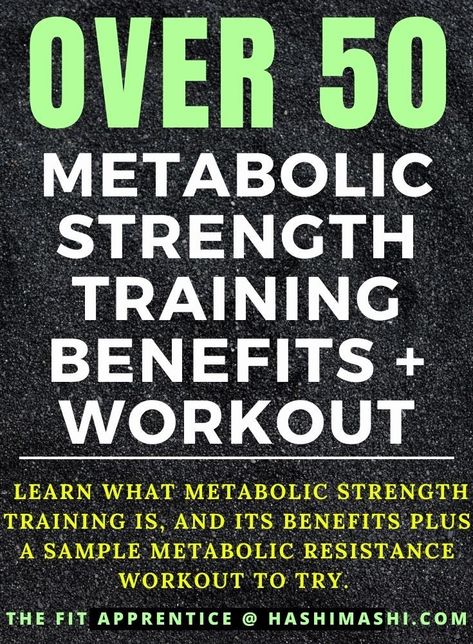 Metabolic Strength Training Over 50 - Learn what metabolic strength training is, its greatest benefits, plus a sample metabolic resistance workout to try.

metabolic strength training | metabolic resistance training | metabolic strength workout | metabolic resistance workout | metabolic strength training over 50 Metabolic Resistance Training, Metabolic Workouts, Build Muscle At Home, Resistance Training Workouts, Muscular Endurance, Compound Exercises, Fitness Trends, Resistance Workout, Strength Training Workouts