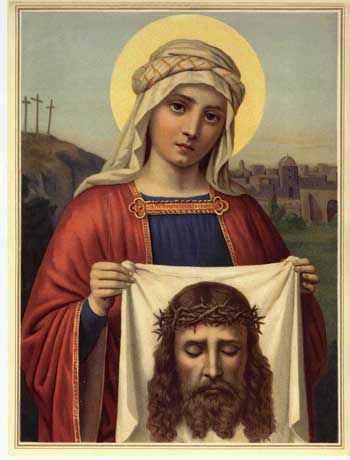 My two patron saints: Saint Scholastica and Saint Veronica – Cariña de María Saint Veronica, The Veronicas, St Veronica, Catholic Memes, Religious Pictures, Jesus Face, Religious Images, Catholic Art, Orthodox Icons