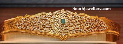 pachi work vaddanam Diamond Oddiyanam, Gold Jewelry Designs, Gold Jewellery India, Vaddanam Designs, Latest Jewellery Designs, Kids Gold Jewelry, Bridal Jewelery, Fancy Jewelry Necklace, Diamond Wedding Jewelry