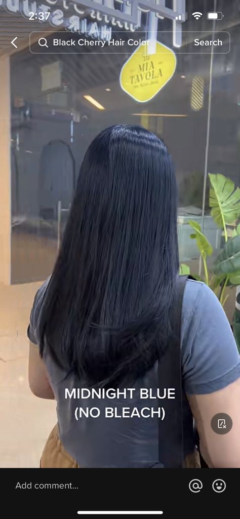 Blue Tint Black Hair, Non Bleach Hair Color For Black Hair, Dark Blue Hair No Bleach, Midnight Blue Hair No Bleach, Jet Black Hair Blue Tint, Non Bleach Hair Color For Dark Hair, Midnight Blue Hair Asian, Blueblack Haircolor, Midnight Black Hair