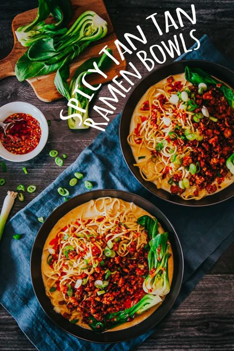 Spicy Sausage Ramen, Ground Pork For Ramen, Ramen Soup Recipes Authentic, Spicy Pho Broth, Ramen Recipes Tonkatsu, Pork Tonkatsu Ramen, Creamy Pork Ramen Broth, Spicy Tan Tan Ramen, Spicy Ground Pork Ramen