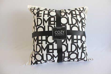 Pillow Packaging Design, Cushion Packaging, Pillow Packaging, Packaging Ideas, Packaging Design, Diaper Bag, Throw Pillow, Typography, Cushions