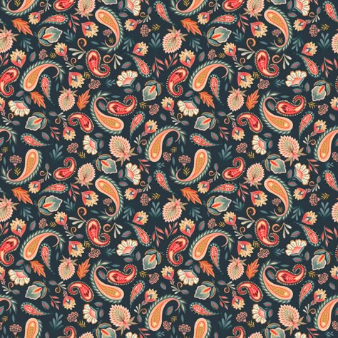 Paisley 1 on Behance Digital Print Fabric Design, Fashion Procreate, Paisley Print Pattern, Flower Pattern Design Prints, French Floral Fabric, Paisley Print Design, Mughal Art Paintings, Fabric Paint Diy, Design Illustration Fashion