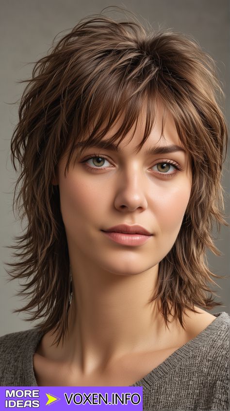 23 Medium Shag Haircuts for All Hair Types - Fall Update 2024 Shag Hairstyles Medium Over 50, Medium Shag Hairstyles, Curly And Straight Hair, Shortish Hair, Medium Shaggy Hairstyles, Medium Shag, Hair Cuts 2017, Rocker Hair, Modern Shag Haircut