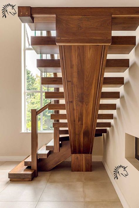 U Stairs Design, Walnut Staircase, Wooden Staircase Design, Stair Layout, Staircase Manufacturers, Stair Design Architecture, Dark Luxury, Interior Stair Railing, Luxury Staircase