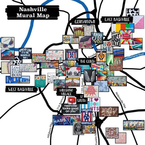 Nashville Celebrity Homes Map, Murals Nashville Tn, Nashville Murals Poses, Nashville Murals Map, Map Of Downtown Nashville, Nashville Wallpaper, Nashville Tennessee Map, Nashville 2023, Nashville Birthday