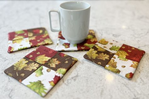 Easy Fabric Coasters to Sew in a Snap – Riley Blake Designs Coasters To Sew, Sew Coasters, Things To Sew And Sell, Free Sewing Projects, Sew And Sell, Things To Sew, Tara Reed, Nine Patch Quilt, Sewing Projects Free