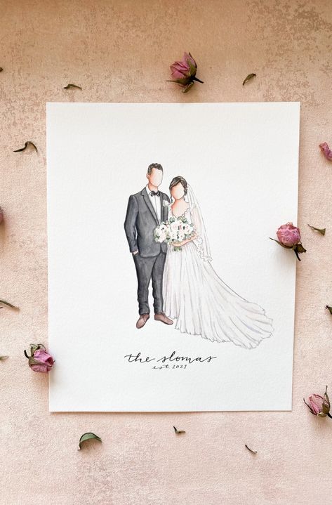 I can only open SO MANY custom watercolor portrait spots per year. Tap to see if any are available and follow along on IG for customs updates! Watercolor Wedding Portrait, Wedding Watercolor Painting, Live Sketch, Wedding Cards Images, Faceless Portraits, Wedding Painter, Watercolour Wedding, Mom Lifestyle, Wedding Watercolor