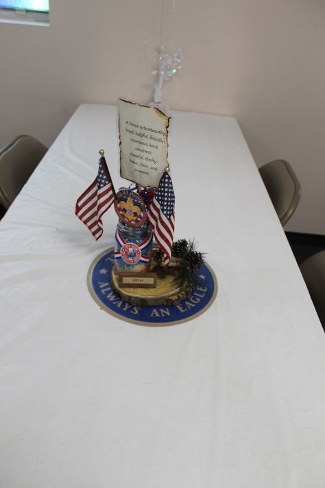 Eagle Scout Centerpiece Eagle Scout Ceremony Centerpieces, Eagle Scout Ceremony Decorations, Eagle Scout Centerpieces, Ceremony Centerpieces, Eagle Scout Ceremony, Scout Ideas, Eagle Scout, Ceremony Ideas, Ceremony Decorations