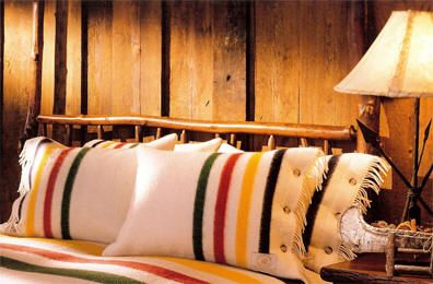 Pendleton Bedroom, Hudson Bay Decor, Cabin Curtains, Norway House, Standard Pillow Sizes, Hudson Bay Blanket, Hudson Bay Company, Cabin Rustic, Log Cabin Ideas