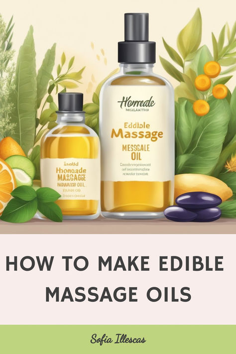 How to Make Edible Massage Oils Edible Massage Oil Recipe, Diy Massage Oil Recipes, Massage Oil Recipe, Body Oil Recipe, Diy Massage Oil, Massage Oils Recipe, Massage Ideas, Message Oil, Spice Up Your Love Life