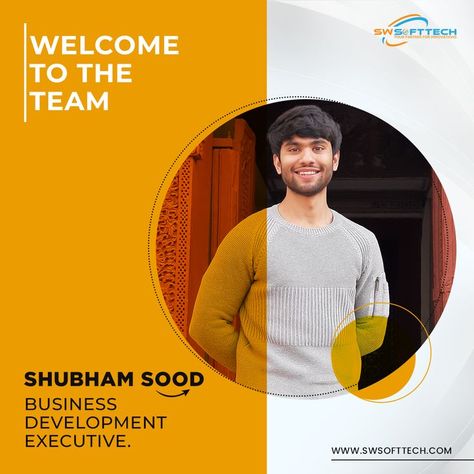 New Hiring - SW SOFTTECH Welcome To The Team Design, Welcome Post, Company Presentation, Youtube Business, Welcome To The Team, Welcome Aboard, Welcome Poster, Join Our Team, Team Player