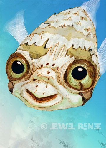 Japanese Puffer Fish, Puffer Fish Art, Reef Painting, Balloon Fish, Aquatic Art, Digital Mixed Media, Underwater Painting, Jellyfish Art, Underwater Art