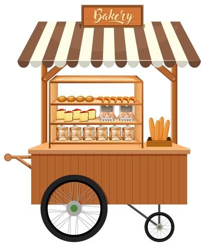 Food Stall Illustration, Stall Illustration, Cart Display, Store Illustration, Food Display Stands, Gerobak Dorong, Bike Food, Cake Stall, Pastry Display