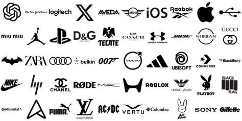 Most Famous Logos in Black Famous Brands Logo, Famous Brand Logos, Engagement Strategies, Stylish Logo, Famous Logos, Best Dj, Famous Black, Customer Engagement, Bold Black