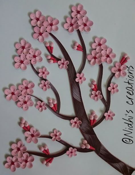 Being Creative in the world of Paper Crafting!!!: Quilled Cherry Blossom 😀 Pista Shell Crafts, Paper Quilling Flowers, Quilling Work, Quilled Creations, Shell Crafts Diy, Quilling Craft, Being Creative, Quilling Paper Craft, Paper Quilling Designs