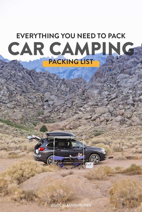 21 Car Camping Essentials - Everything You Need to Pack What To Take Camping, Camping Supply List, Car Camping Essentials, Camping Setup, Camping Essentials List, Minivan Camping, Camping Diy, Suv Camping, Camping Packing List