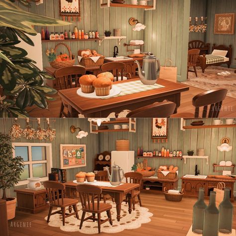 Cottagecore Animal Crossing, Cottagecore Kitchen, Acnh Inspiration, Acnh Cottagecore, Happy Home Designer, Animal Crossing Wild World, Animal Crossing Villagers, Cottage Interior, New Animal Crossing