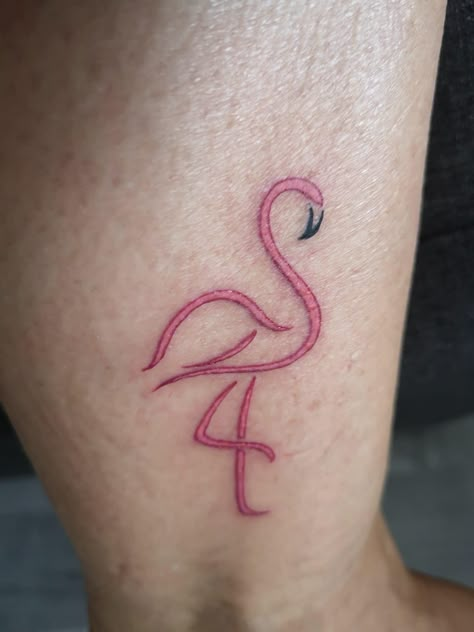 Flamingo Tattoo Simple, Flamingo Tattoo For Men, Fun Tattoos For Women Creative, Cute Flamingo Tattoo, Flamingo Finger Tattoo, Flamingo Line Tattoo, Fine Line Flamingo Tattoo, Dainty Flamingo Tattoo, Flamingo Tattoos For Women Meaning