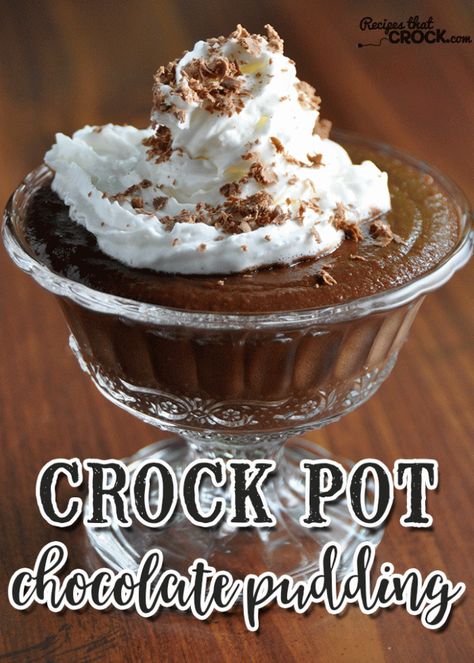 This Crock Pot Chocolate Pudding is a rich dessert that is sure to take any night up a notch! #dessert #dessertrecipes #crockpotrecipes #crockpot #sweet #chocolate #kidfriendly Crockpot Dessert Recipes, Chocolate Pudding Recipes, Crock Pot Desserts, Slow Cooker Desserts, Rich Desserts, Jell O, Crock Pot Slow Cooker, Crock Pot Cooking, Desserts Recipes