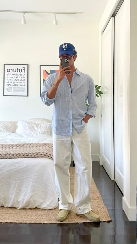 Hawaii Guys Outfits, Men Hamptons Style, Men Casual Button Up Outfit, Men’s Style Europe, Summer Classy Men Outfit, Spring Break Men Outfits, Spain Aesthetics Outfit Men, Formal Outfit Men For Wedding, Mens Style Preppy