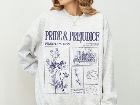 Pemberley Sweatshirt Mr Darcy Shirt Pride and Prejudice Shirt Elizabeth Bennet Barely Tolerable Most Ardently Jane Austen Merch Darcy Merch - Etsy Most Ardently, Best Sister Ever, Book Theme, Elizabeth Bennet, Mr Darcy, Best Sister, Book Themes, Lovely Things, Pride And Prejudice