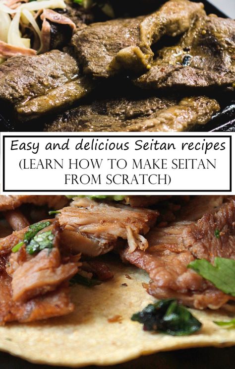 Easy Seitan Recipe, Make Seitan, How To Make Seitan, Seitan Recipe, Seitan Chicken, Vegan Meat Recipe, Vegan Meat Substitutes, Seitan Recipes, Vegan Meat